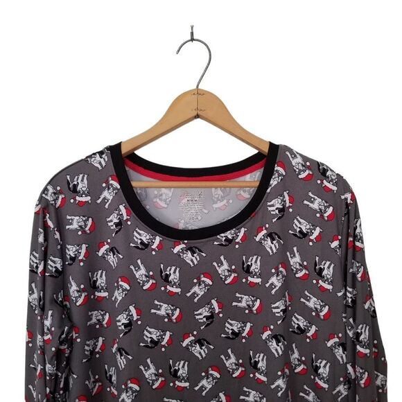 Rene Rofe Holiday Puppy Pajama Black Red Gray Size Medium Super Soft NWOT 8 0305 - Picture 5 of 7